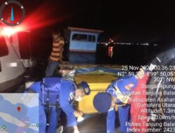 Patroli Satpol Air Polres Tanjungbalai Kejar Kapal Tanpa Nama