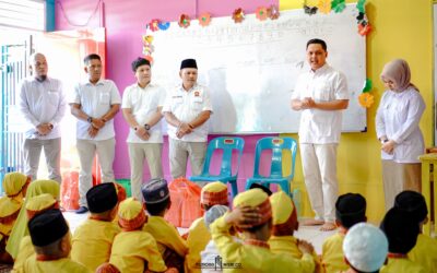 Makan Bergizi di Paud Alhidayah, jalan Kampung Durian, Kotapinang.